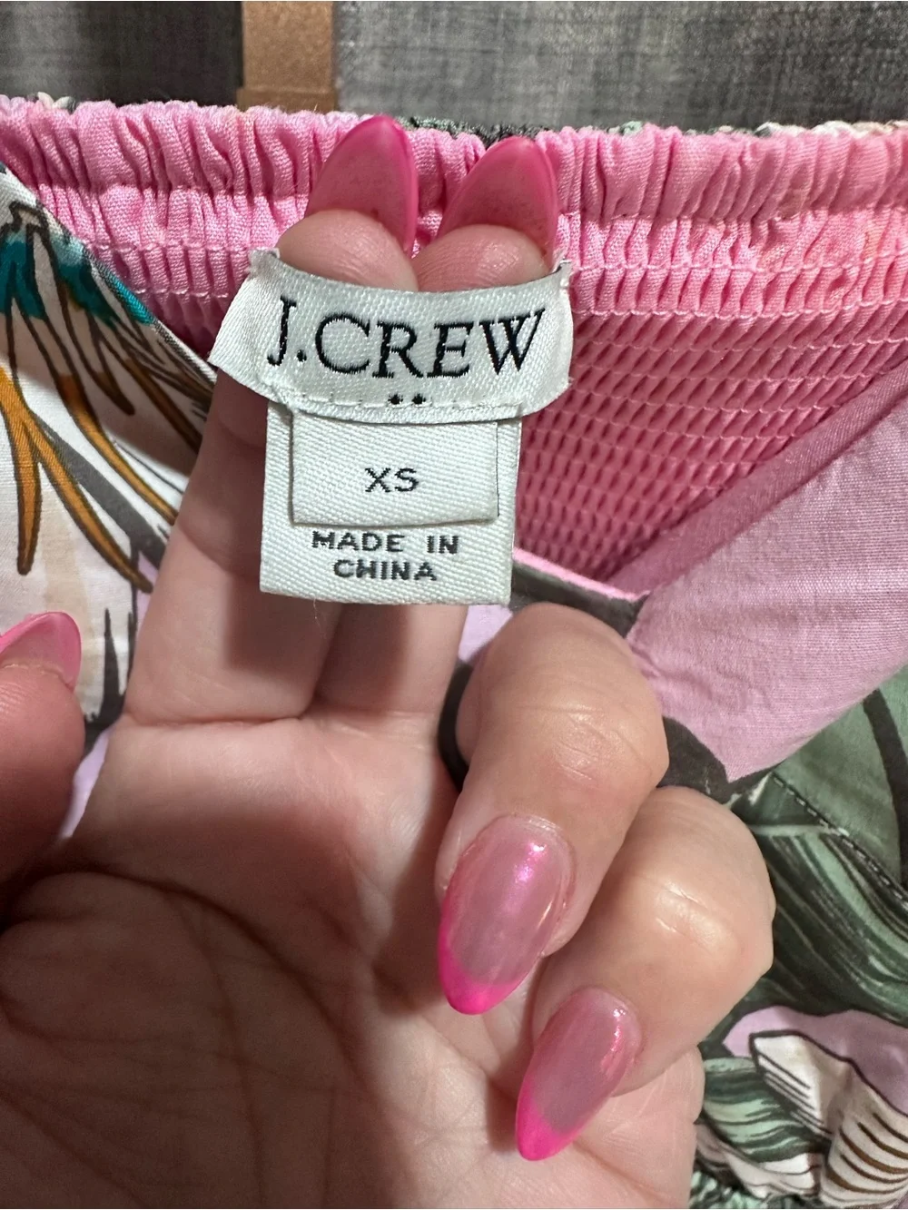 ❤️❤️J. Crew Pink Tropical Floral Spaghetti-Strap Mini Dress